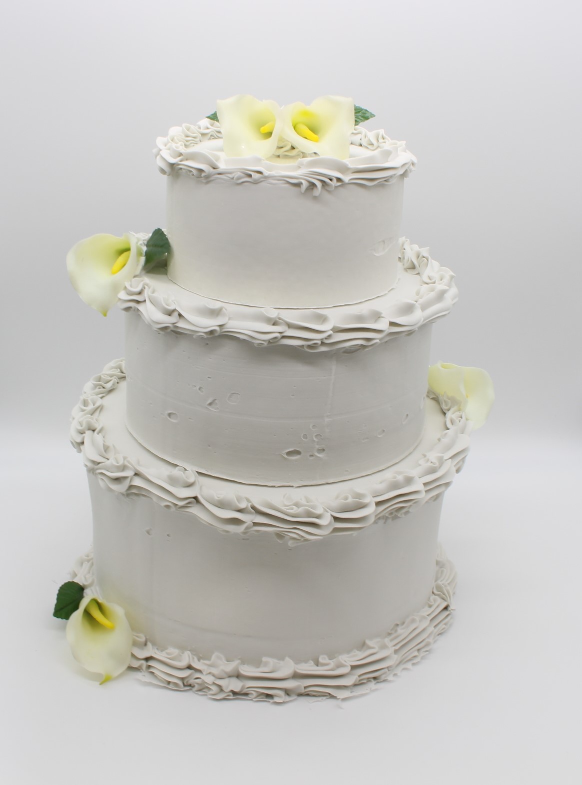 Elegant 3-Tier Fondant Cake with Real Ribbon Bow