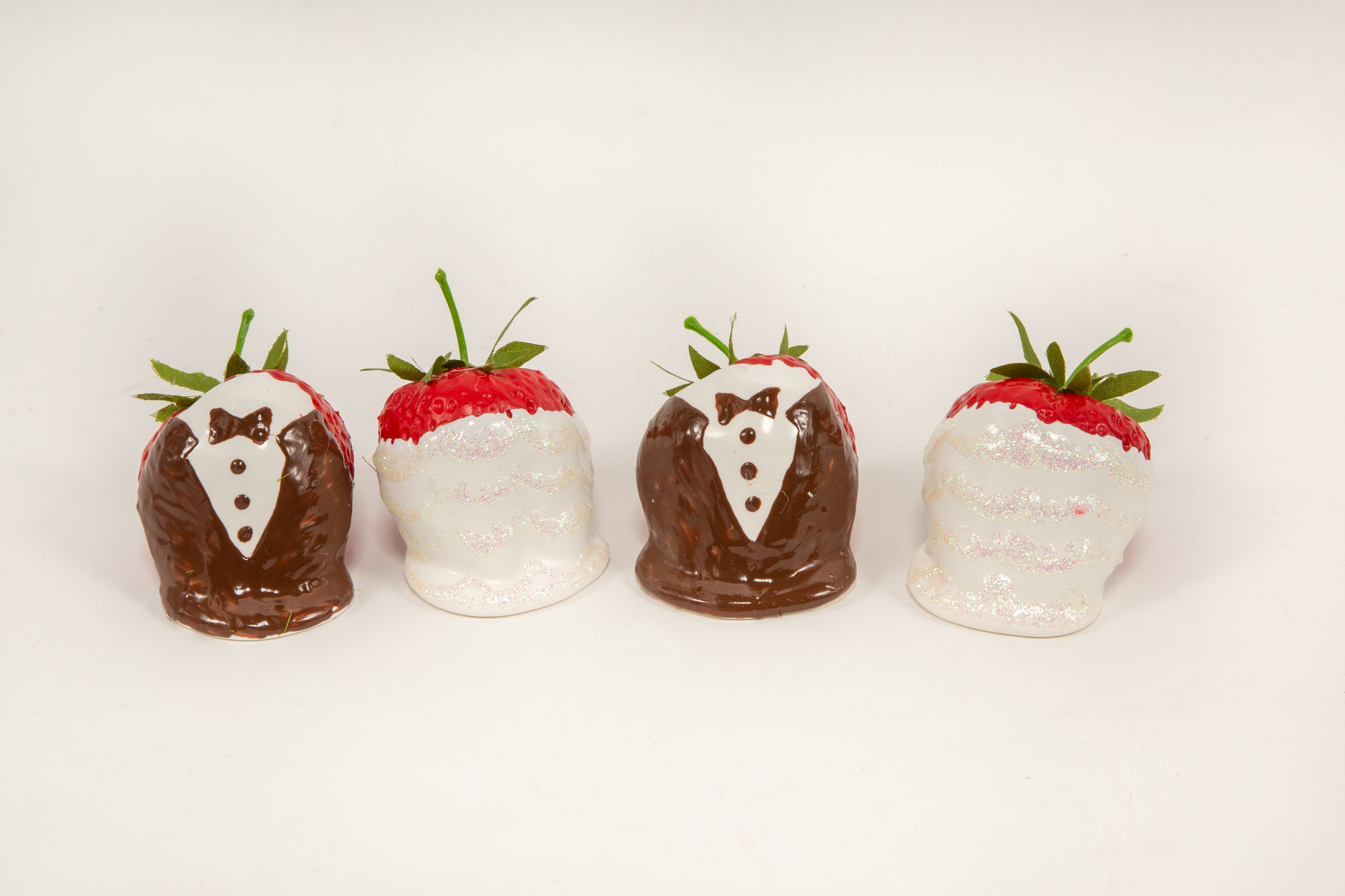 Fake Bride Groom Chocolate Covered Strawberries Just Dough It