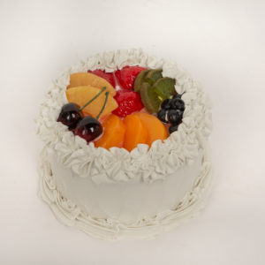 Fake Vanilla cake with fruit