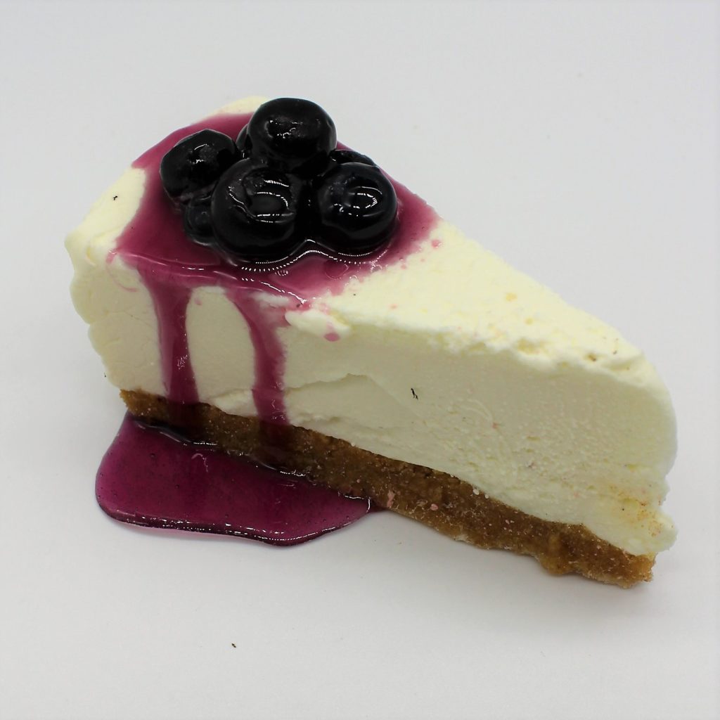 Cheesecake Slice With Blueberries | Just Dough It!