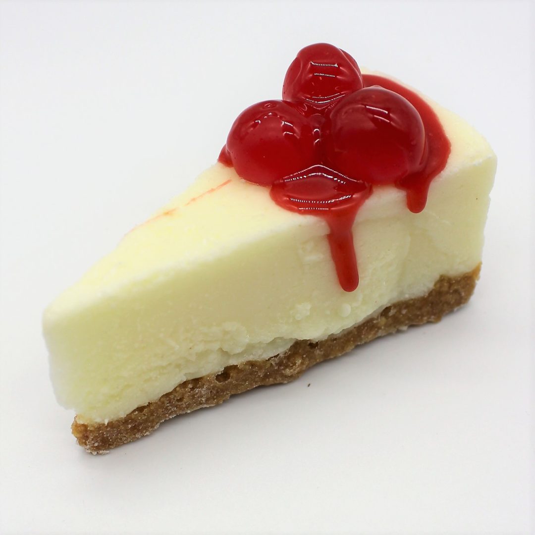 Cheesecake Slice With Cherries | Just Dough It!