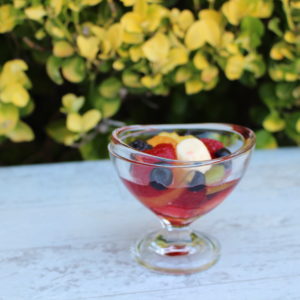fake fruit cocktail glass