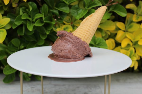 Fake melted ice cream cone