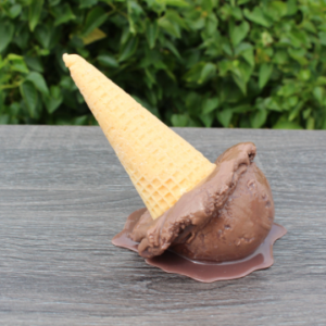 Melted Vanilla Ice Cream Cone | Just Dough It!