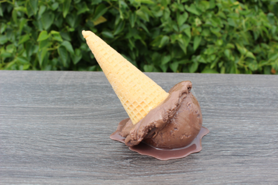 Melted Chocolate Ice Cream Cone | Just Dough It!